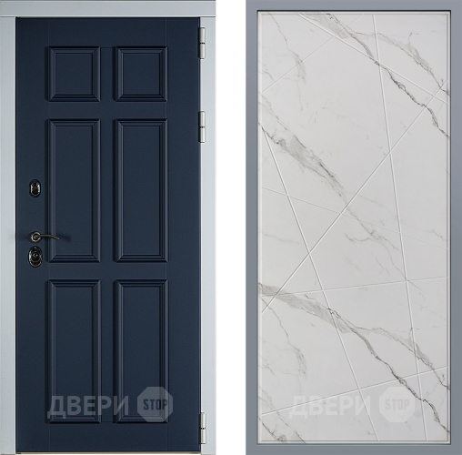 Дверь Заводские двери Стокгольм Флитта Мрамор белый в Шатуре