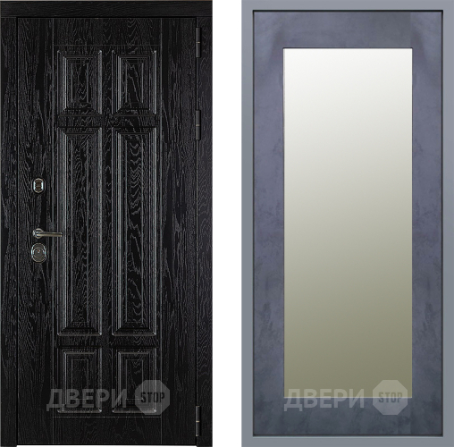 Дверь Заводские двери Мюнхен Зеркало Модерн Бетон темный в Шатуре