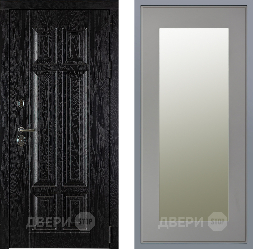 Дверь Заводские двери Мюнхен Зеркало Модерн Грей софт в Шатуре