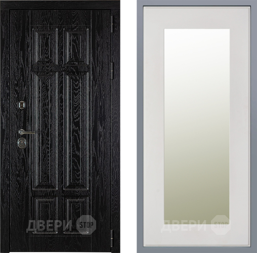 Дверь Заводские двери Мюнхен Зеркало Модерн Белый софт в Шатуре