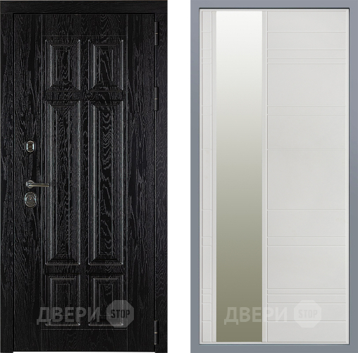 Дверь Заводские двери Мюнхен Зеркало Лира Белый софт в Шатуре