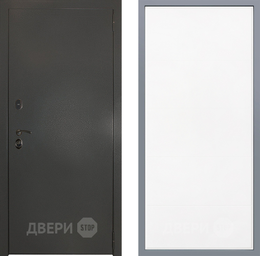 Дверь Заводские двери Эталон 3к антик серебро Тривия Белый софт в Шатуре