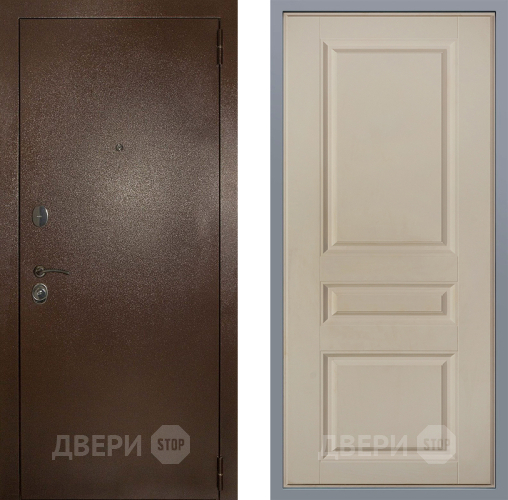 Дверь Заводские двери Эталон 3к антик медь Стокгольм Шампань в Шатуре