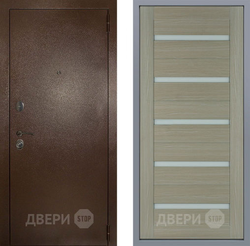 Дверь Заводские двери Эталон 3к антик медь СБ-1 Капучино в Шатуре