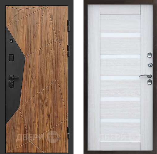 Входная металлическая Дверь Престиж Avangard Царга Лиственница белая в Шатуре