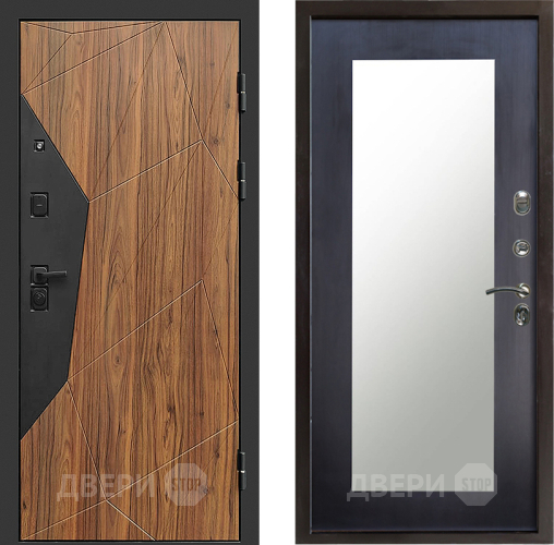 Входная металлическая Дверь Престиж Avangard Зеркло Пастораль Венге в Шатуре