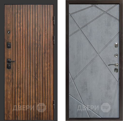 Входная металлическая Дверь Престиж Tvist Лучи Бетон темный в Шатуре