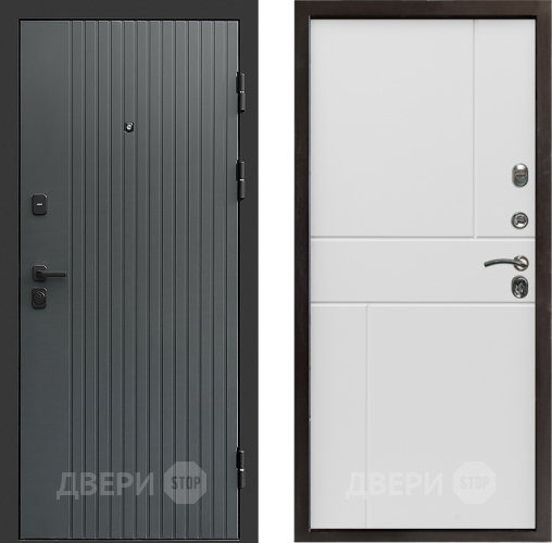 Входная металлическая Дверь Престиж Tvist Grey Горизонт Бетон белый в Шатуре