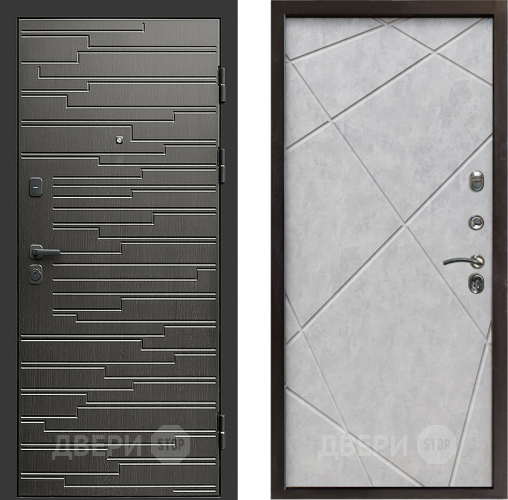 Входная металлическая Дверь Престиж Rivera Лучи Бетон светлый в Шатуре