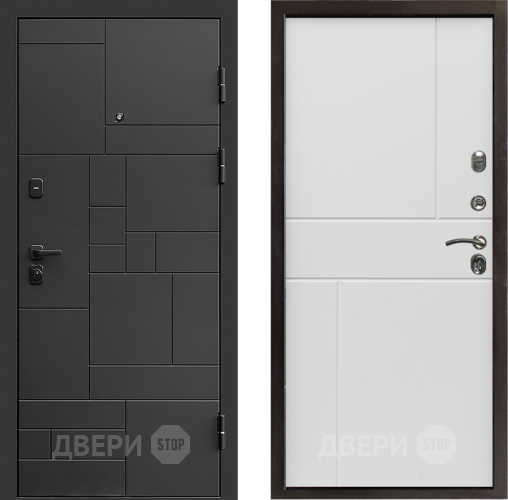 Дверь Престиж Kvadro Горизонт Бетон белый в Шатуре