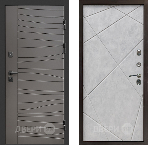 Входная металлическая Дверь Престиж Siciliya Лучи Бетон светлый в Шатуре