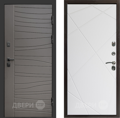 Входная металлическая Дверь Престиж Siciliya Лучи Бетон белый в Шатуре