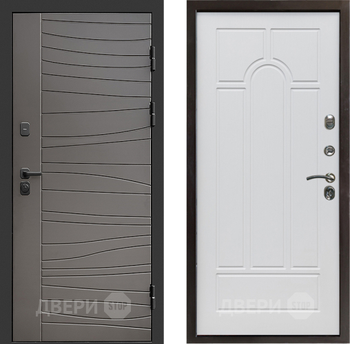 Входная металлическая Дверь Престиж Siciliya Арка Белое дерево в Шатуре