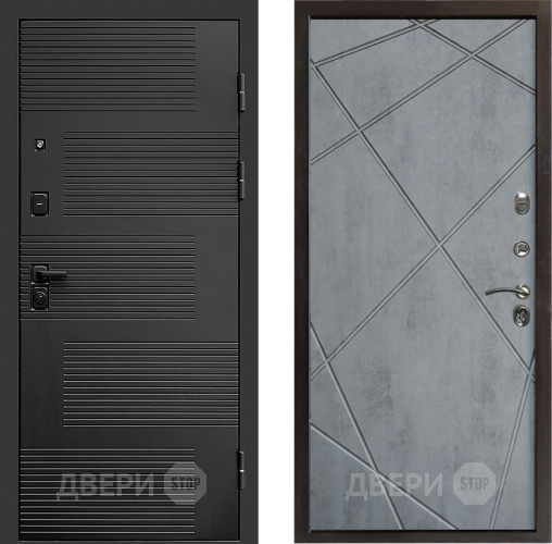 Входная металлическая Дверь Престиж Favorit Лучи Бетон темный в Шатуре