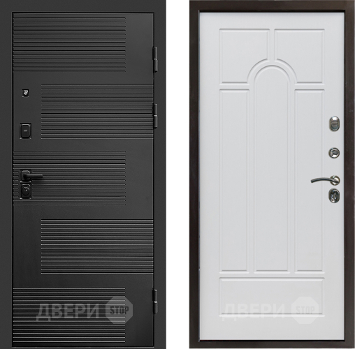 Входная металлическая Дверь Престиж Favorit Арка Белое дерево в Шатуре