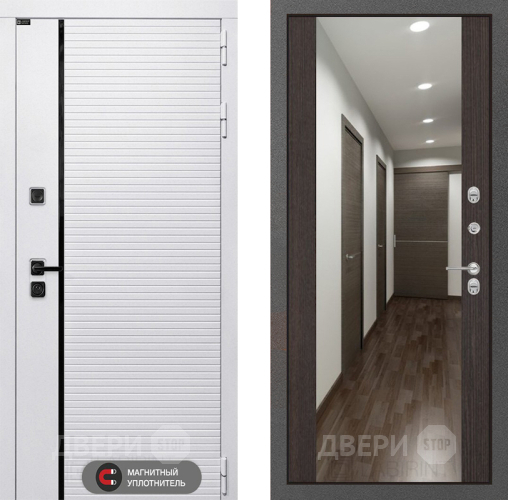 Входная металлическая Дверь Лабиринт (LABIRINT) Royal Зеркало Максимум Венге в Шатуре