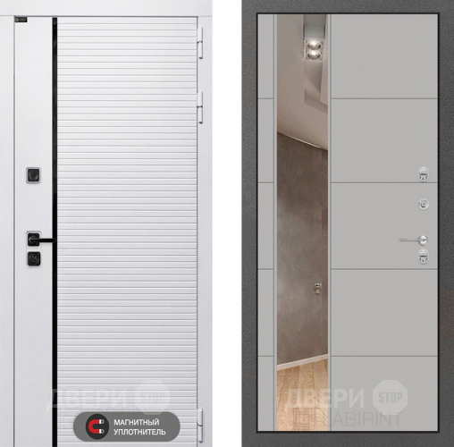 Дверь Лабиринт (LABIRINT) Royal Зеркало 19 Грей софт в Шатуре