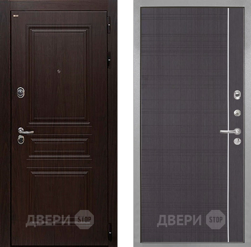 Входная металлическая Дверь Интекрон (INTECRON) Брайтон Тиковое Дерево В-07 с молдингом Венге в Шатуре