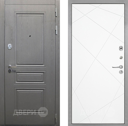 Дверь Интекрон (INTECRON) Брайтон Графит Лучи-М Софт милк в Шатуре