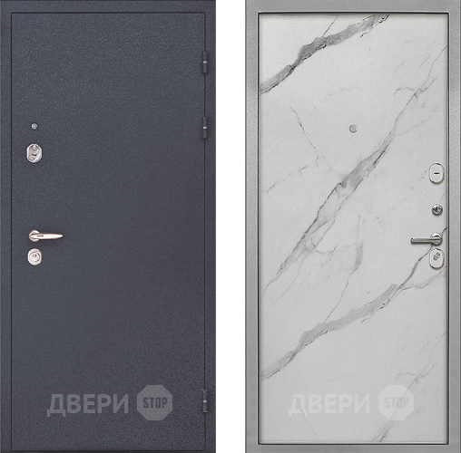 Входная металлическая Дверь Интекрон (INTECRON) Колизей Гладкая Мрамор натуральный арктик в Шатуре