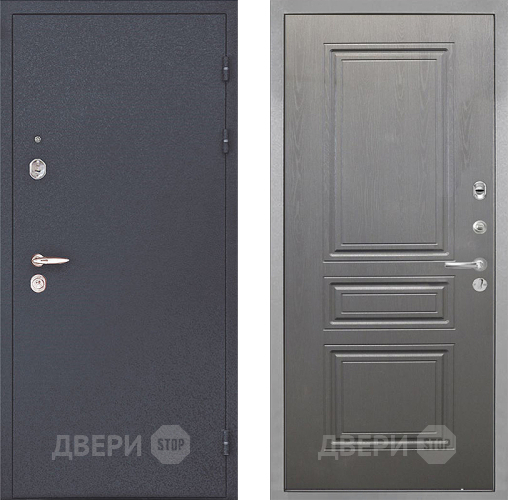 Входная металлическая Дверь Интекрон (INTECRON) Колизей ФЛ-243 Графит вуд дуб в Шатуре