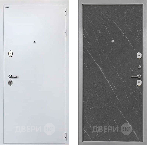 Входная металлическая Дверь Интекрон (INTECRON) Колизей White Гладкая Гранит лава оникс в Шатуре