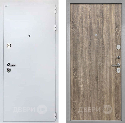 Входная металлическая Дверь Интекрон (INTECRON) Колизей White Гладкая Дуб турин в Шатуре