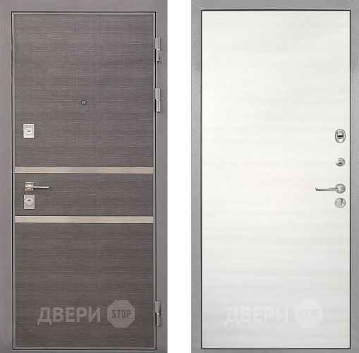 Дверь Интекрон (INTECRON) Неаполь Гладкая Дуб сильвер поперечный в Шатуре