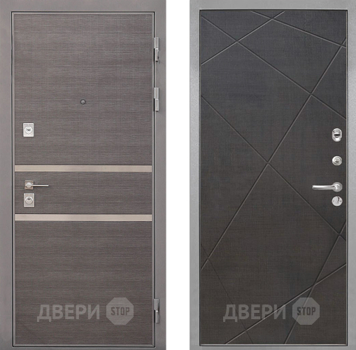 Входная металлическая Дверь Интекрон (INTECRON) Неаполь Лучи-М Венге распил кофе в Шатуре