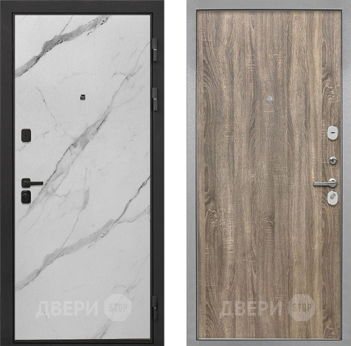 Дверь Интекрон (INTECRON) Профит Black Мрамор Арктик Гладкая Дуб турин в Шатуре
