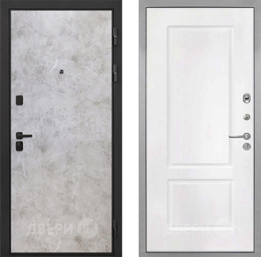 Дверь Интекрон (INTECRON) Профит Black Мрамор Светлый КВ-2 Белый матовый в Шатуре