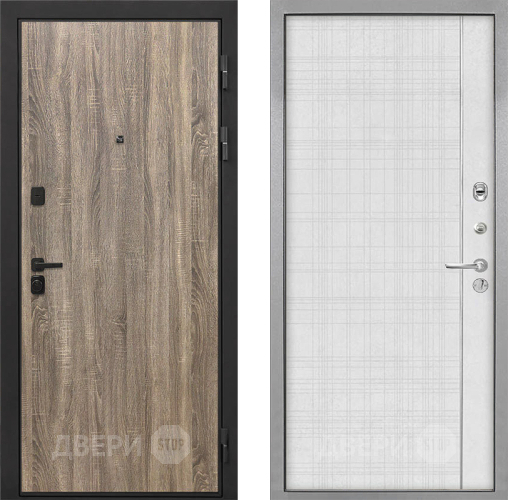 Дверь Интекрон (INTECRON) Профит Black Дуб Турин В-07 с молдингом Лофт белый в Шатуре