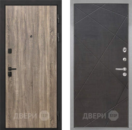 Входная металлическая Дверь Интекрон (INTECRON) Профит Black Дуб Турин Лучи-М Венге распил кофе в Шатуре