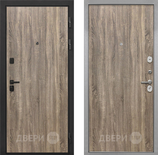 Входная металлическая Дверь Интекрон (INTECRON) Профит Black Дуб Турин Гладкая Дуб турин в Шатуре