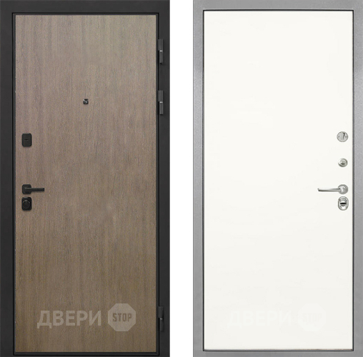 Входная металлическая Дверь Интекрон (INTECRON) Профит Black Венге Коричневый Гладкая Слоновая кость в Шатуре