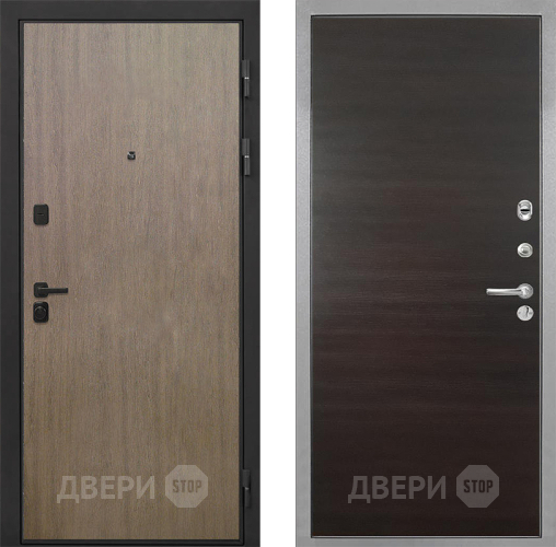 Входная металлическая Дверь Интекрон (INTECRON) Профит Black Венге Коричневый Гладкая Эковенге поперечный в Шатуре