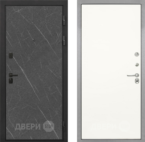 Входная металлическая Дверь Интекрон (INTECRON) Профит Black Гранит Лава Оникс Гладкая Слоновая кость в Шатуре
