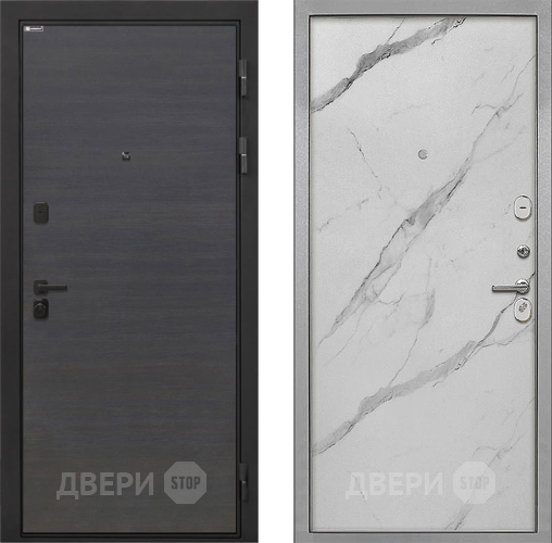 Входная металлическая Дверь Интекрон (INTECRON) Профит Black Эковенге Гладкая Мрамор натуральный арктик в Шатуре