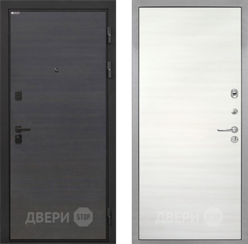 Входная металлическая Дверь Интекрон (INTECRON) Профит Black Эковенге Гладкая Дуб сильвер поперечный в Шатуре