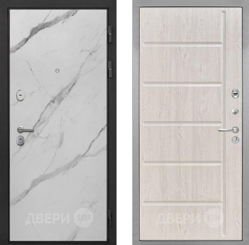 Входная металлическая Дверь Интекрон (INTECRON) Гектор Мрамор Арктик ФЛ-102 Сосна белая в Шатуре