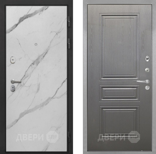 Дверь Интекрон (INTECRON) Гектор Мрамор Арктик ФЛ-243 Графит вуд дуб в Шатуре