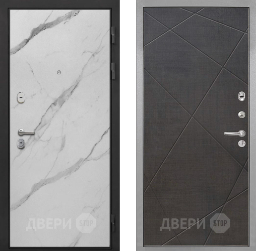 Входная металлическая Дверь Интекрон (INTECRON) Гектор Мрамор Арктик Лучи-М Венге распил кофе в Шатуре