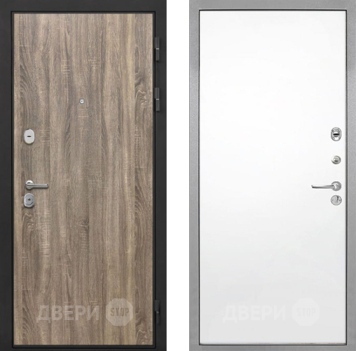 Входная металлическая Дверь Интекрон (INTECRON) Гектор Дуб Турин Гладкая Силк Сноу в Шатуре