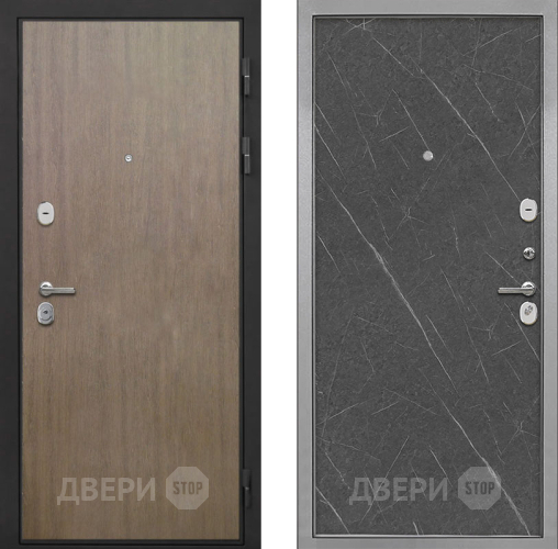 Входная металлическая Дверь Интекрон (INTECRON) Гектор Венге Коричневый Гладкая Гранит лава оникс в Шатуре