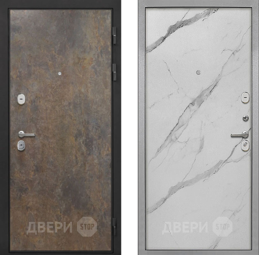 Входная металлическая Дверь Интекрон (INTECRON) Гектор Гранж Гладкая Мрамор натуральный арктик в Шатуре
