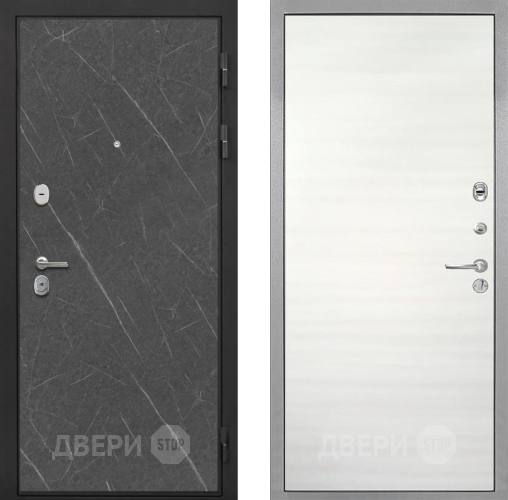 Входная металлическая Дверь Интекрон (INTECRON) Гектор Гранит Лава Оникс Гладкая Дуб сильвер поперечный в Шатуре