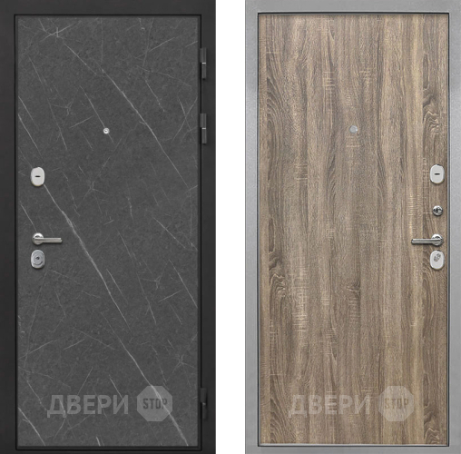 Входная металлическая Дверь Интекрон (INTECRON) Гектор Гранит Лава Оникс Гладкая Дуб турин в Шатуре