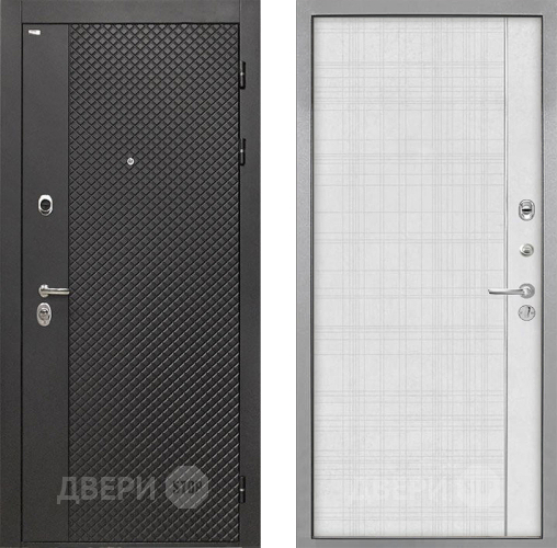 Дверь Интекрон (INTECRON) Олимпия Black 4К В-07 с молдингом Лофт белый в Шатуре