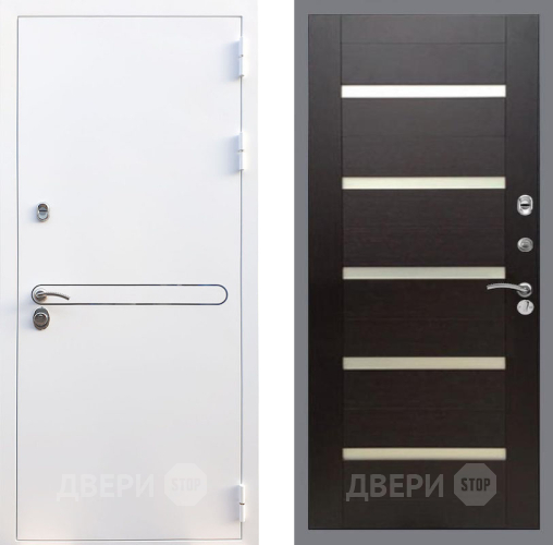 Дверь Рекс (REX) 27 СБ-14 стекло белое венге поперечный в Шатуре