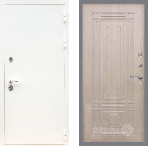 Дверь Рекс (REX) 5 Белая Шагрень FL-2 Беленый дуб в Шатуре